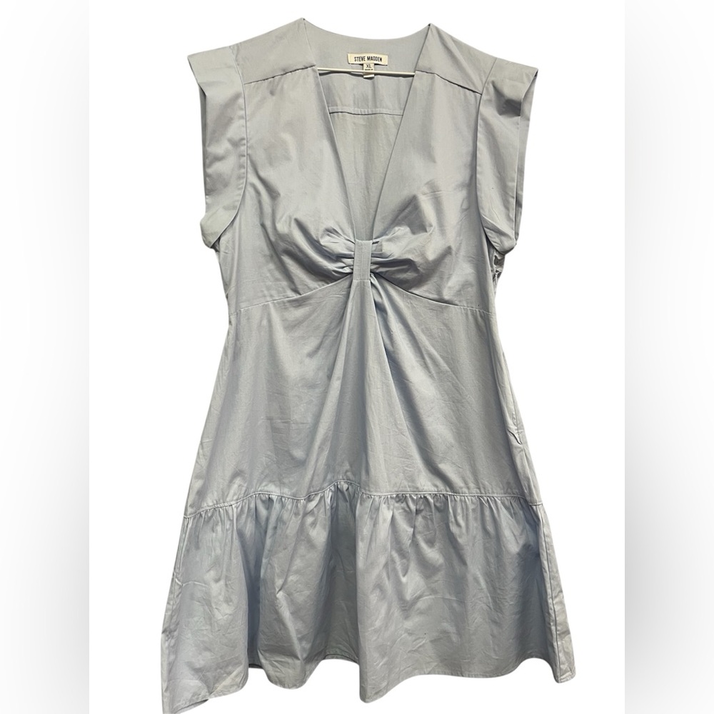 Light Blue Sleeveless Dress midi dress Steve Madden XL side zip